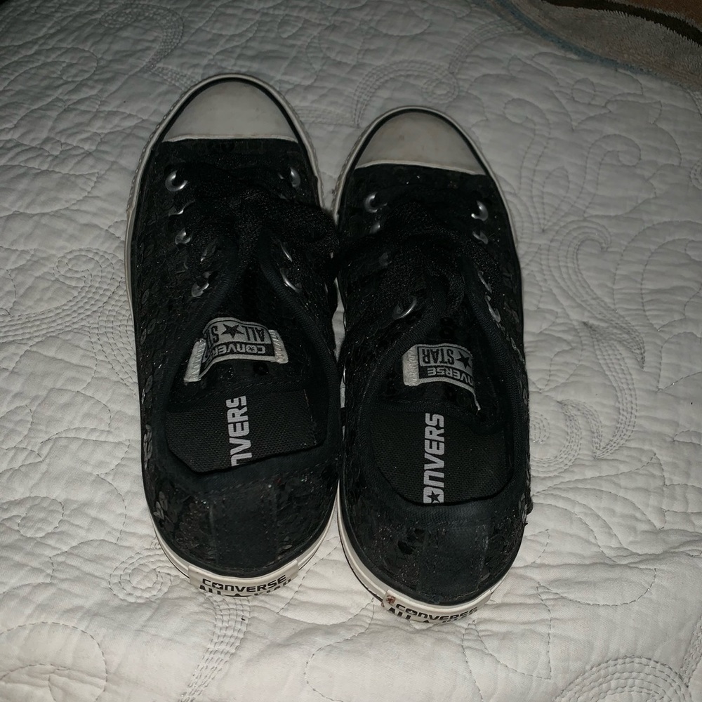 Black sequin converse - Picture 2 of 2